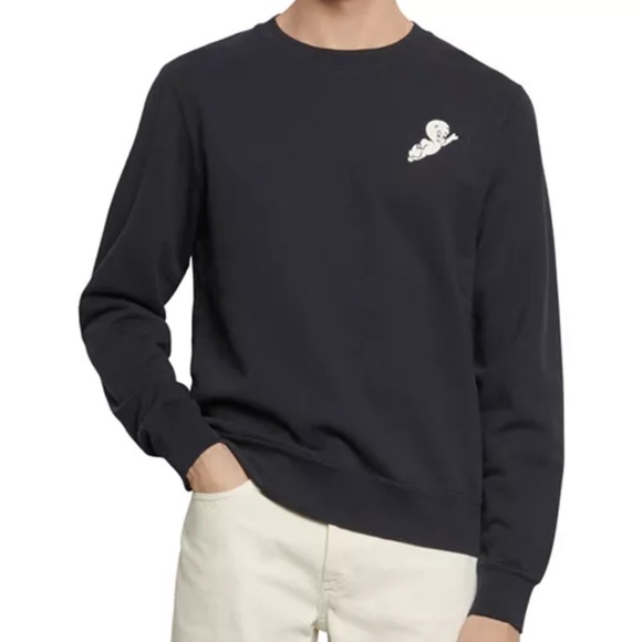 Sandro Tops - Sandro Casper The Ghost Unisex Sweatshirt Black Size S/M